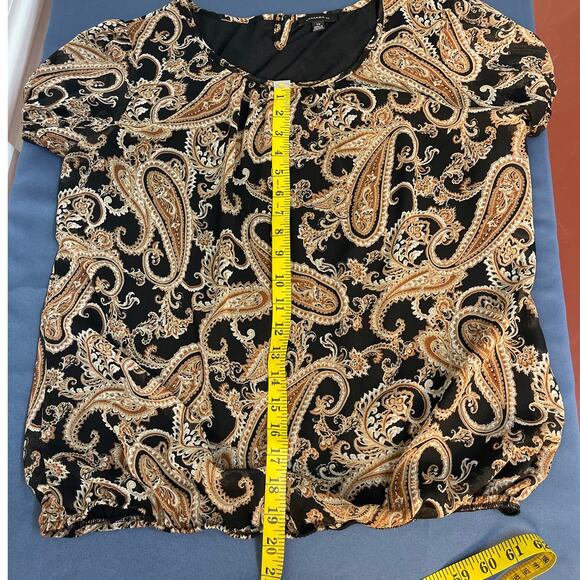 Tamara H Women’s Short Sleeve Crewneck Top Multicolor Size L - Picture 6 of 10